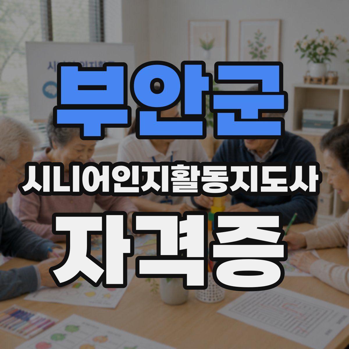 부안군 시니어인지활동지도사 자격증