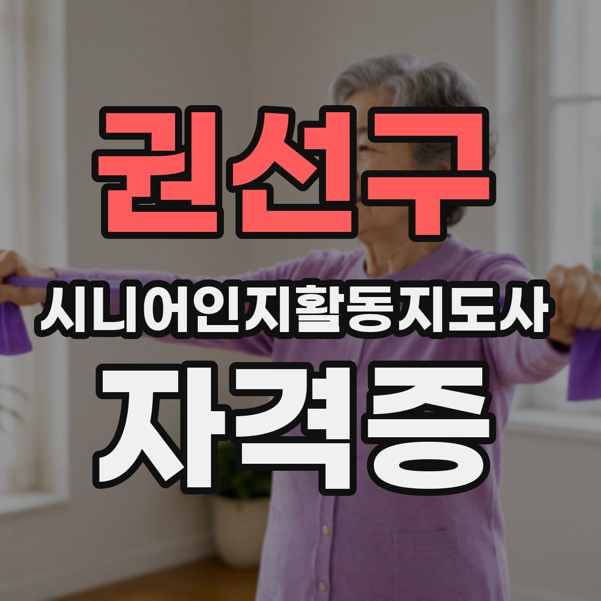 권선구 시니어인지활동지도사 자격증