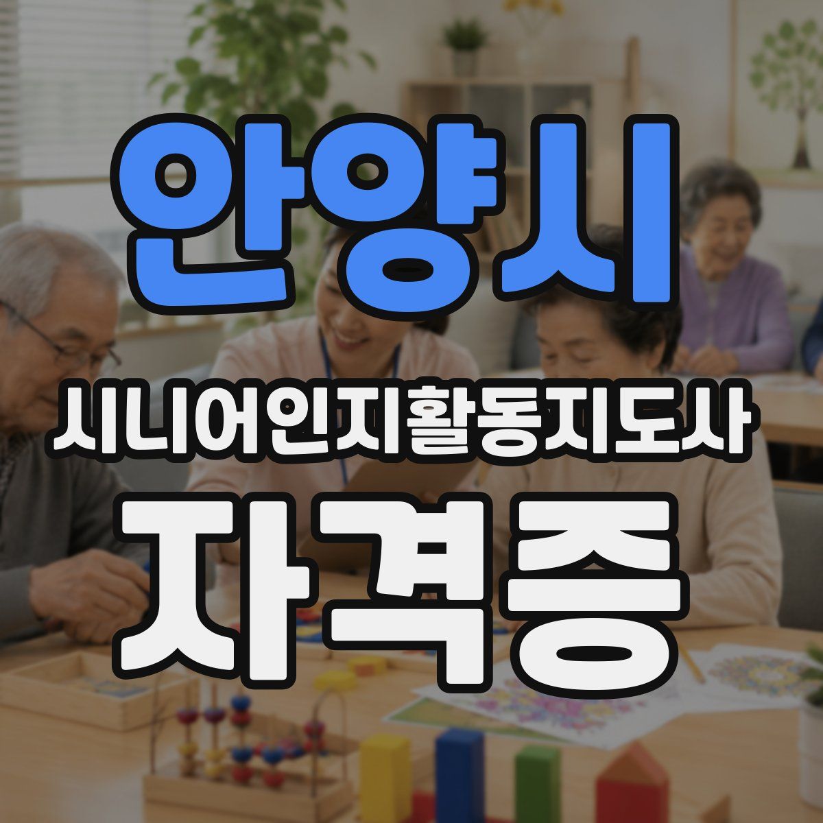 안양시 시니어인지활동지도사 자격증