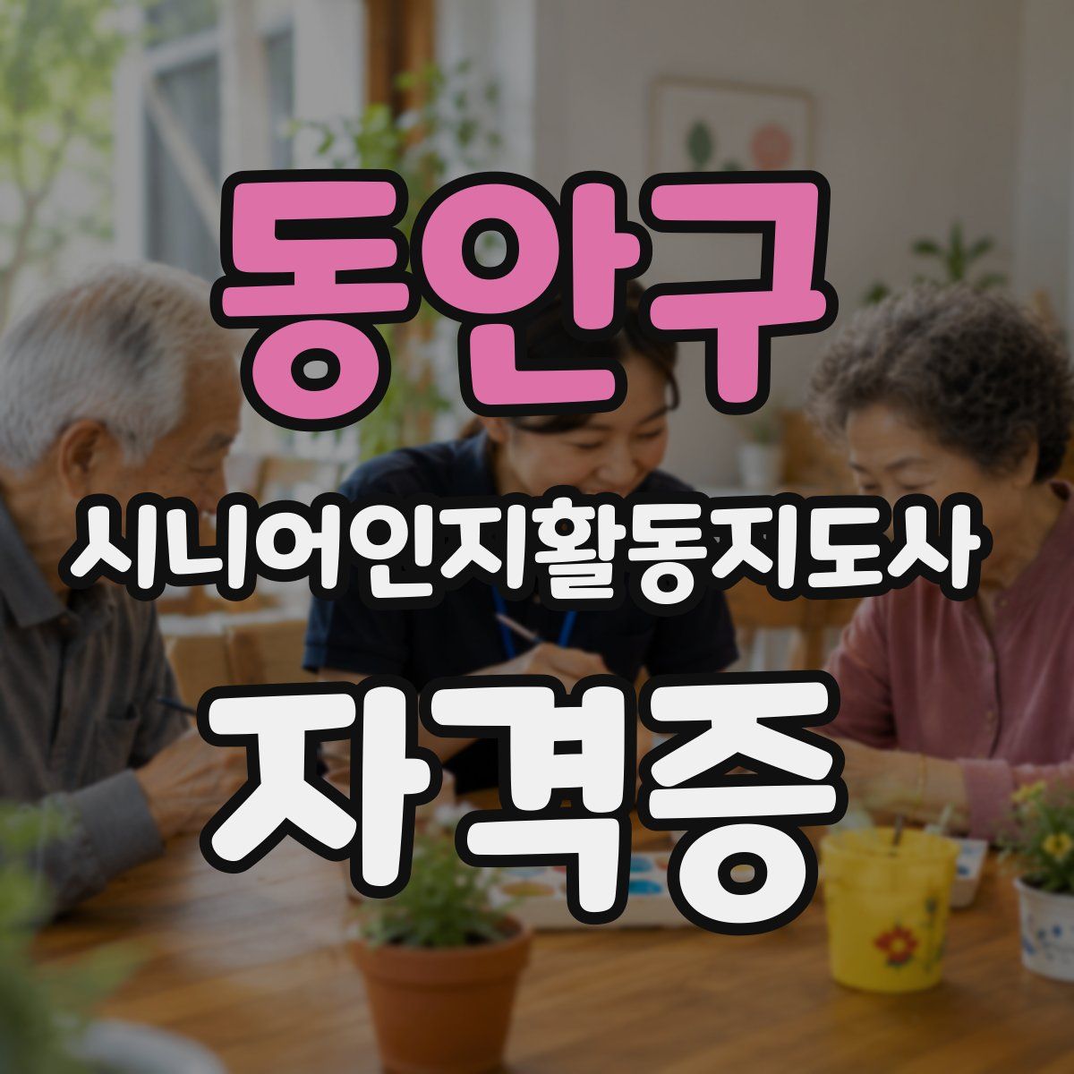 동안구 시니어인지활동지도사 자격증