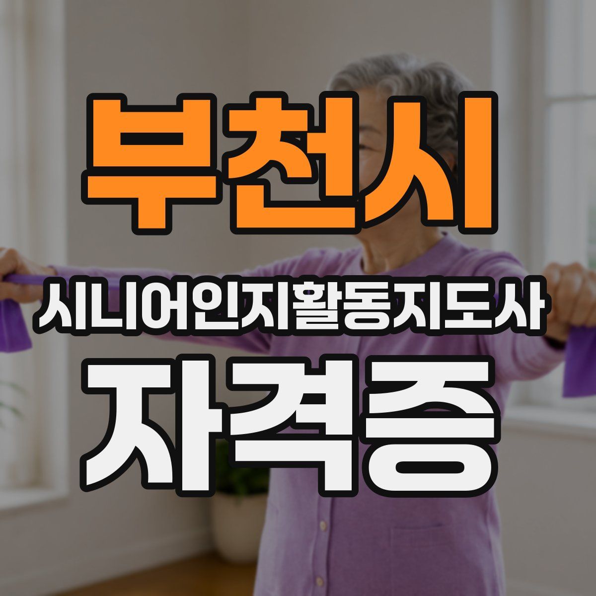 부천시 시니어인지활동지도사 자격증