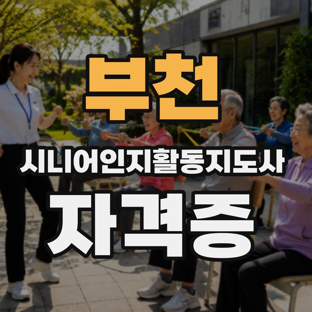 부천 시니어인지활동지도사 자격증