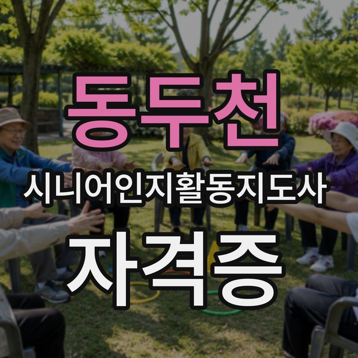동두천 시니어인지활동지도사 자격증 과정의 수업 범위와 학습 목표