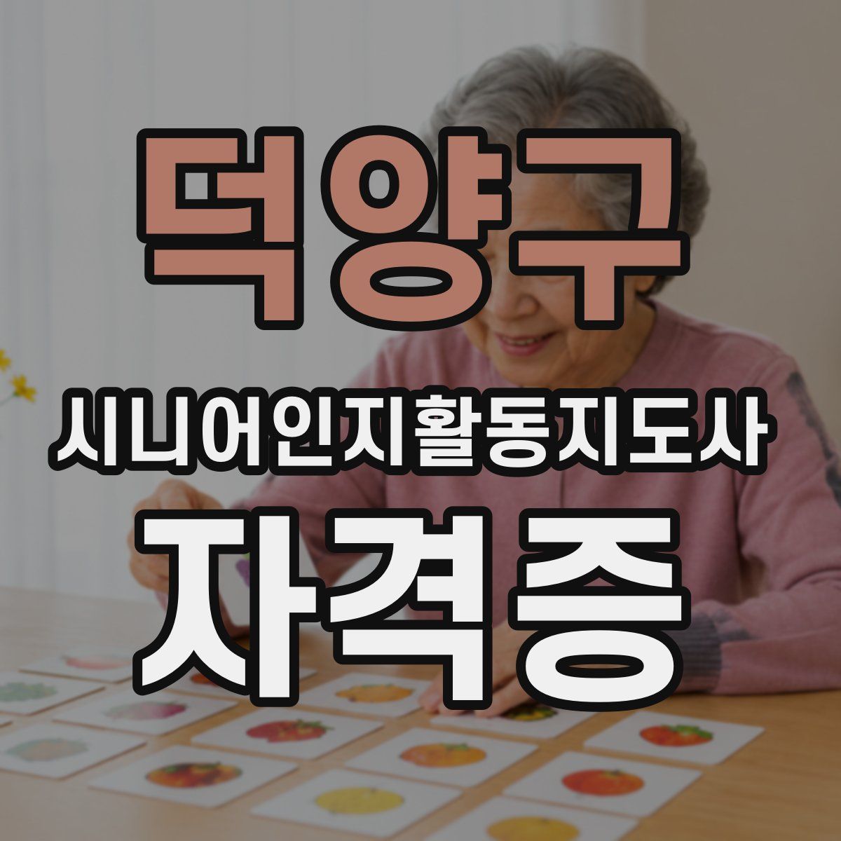 덕양구 시니어인지활동지도사 자격증