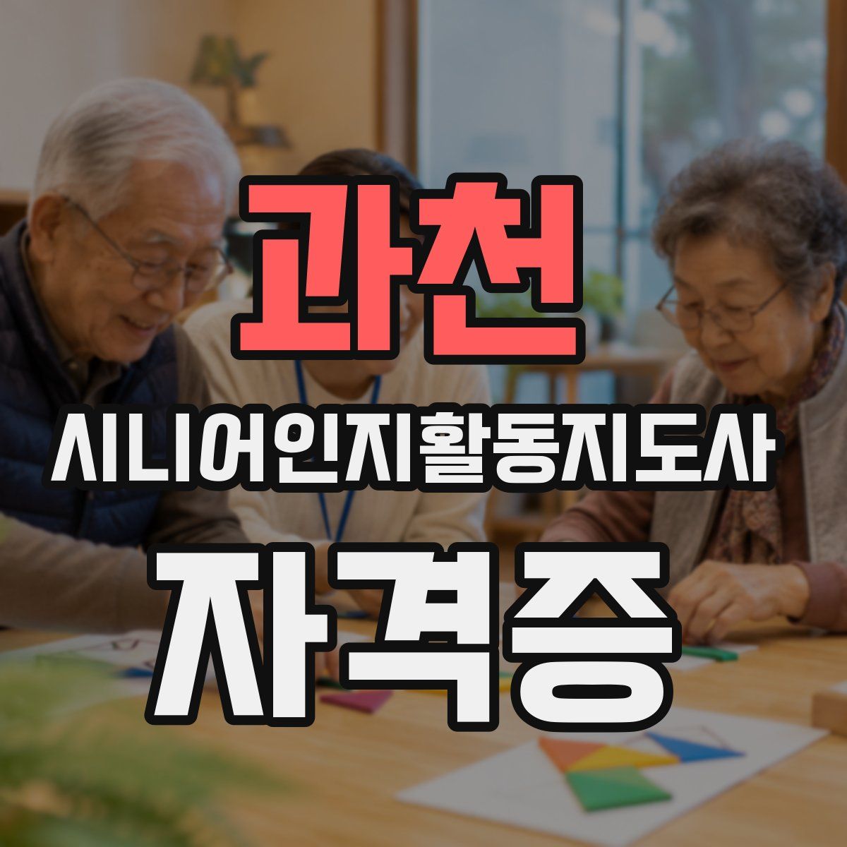 과천 시니어인지활동지도사 자격증
