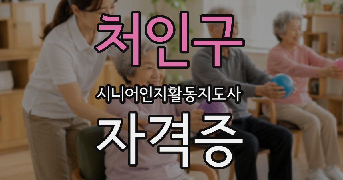 처인구 시니어인지활동지도사 자격증