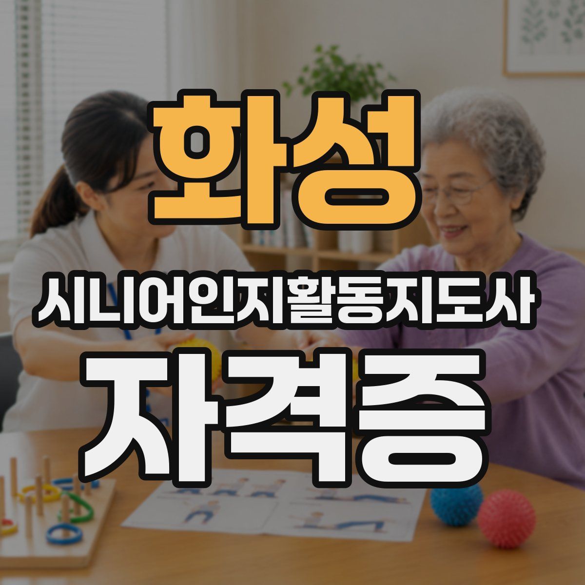 화성 시니어인지활동지도사 자격증