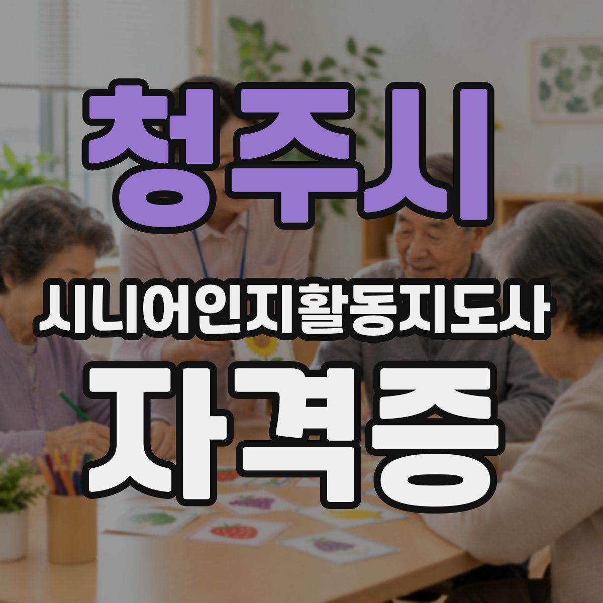 청주시 시니어인지활동지도사 자격증