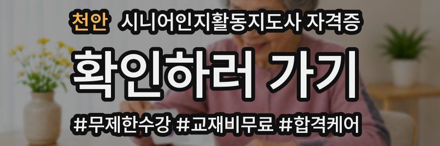 천안 시니어인지활동지도사 자격증