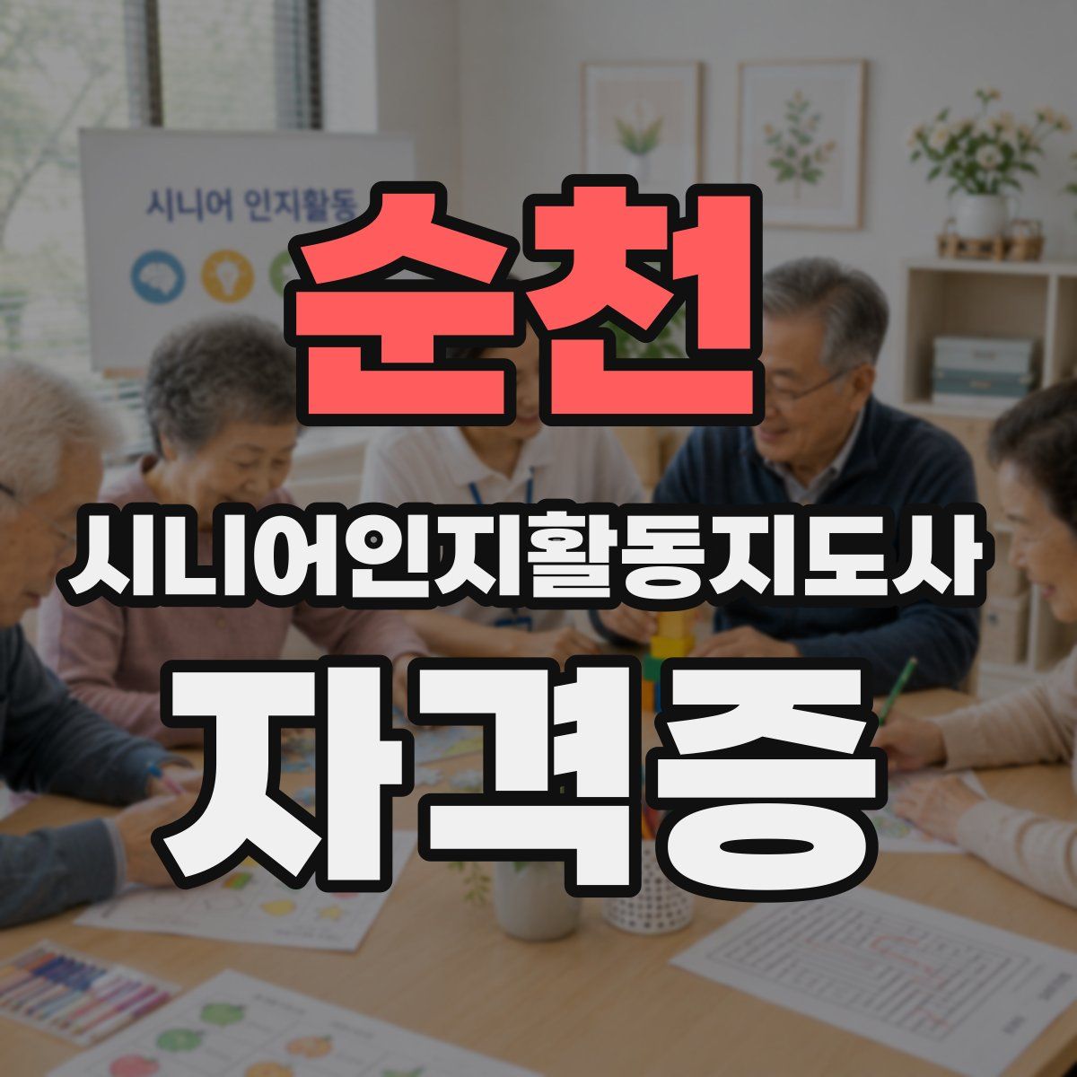 순천 시니어인지활동지도사 자격증