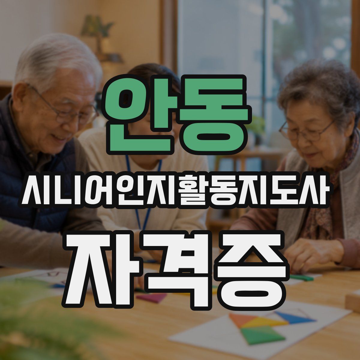 안동 시니어인지활동지도사 자격증
