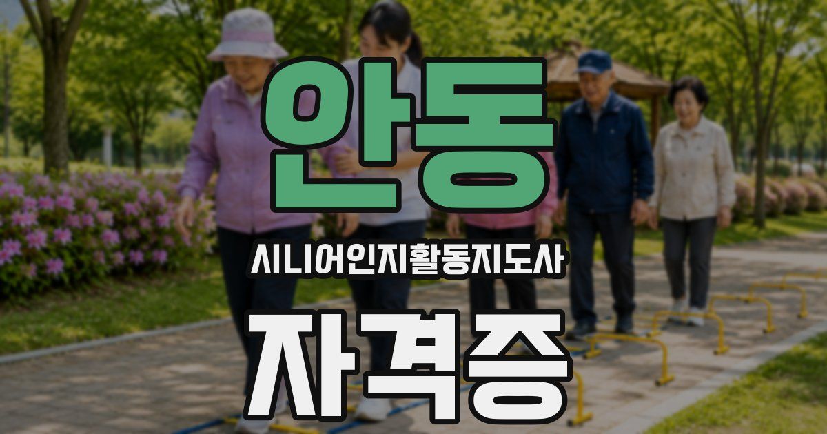 안동 시니어인지활동지도사 자격증