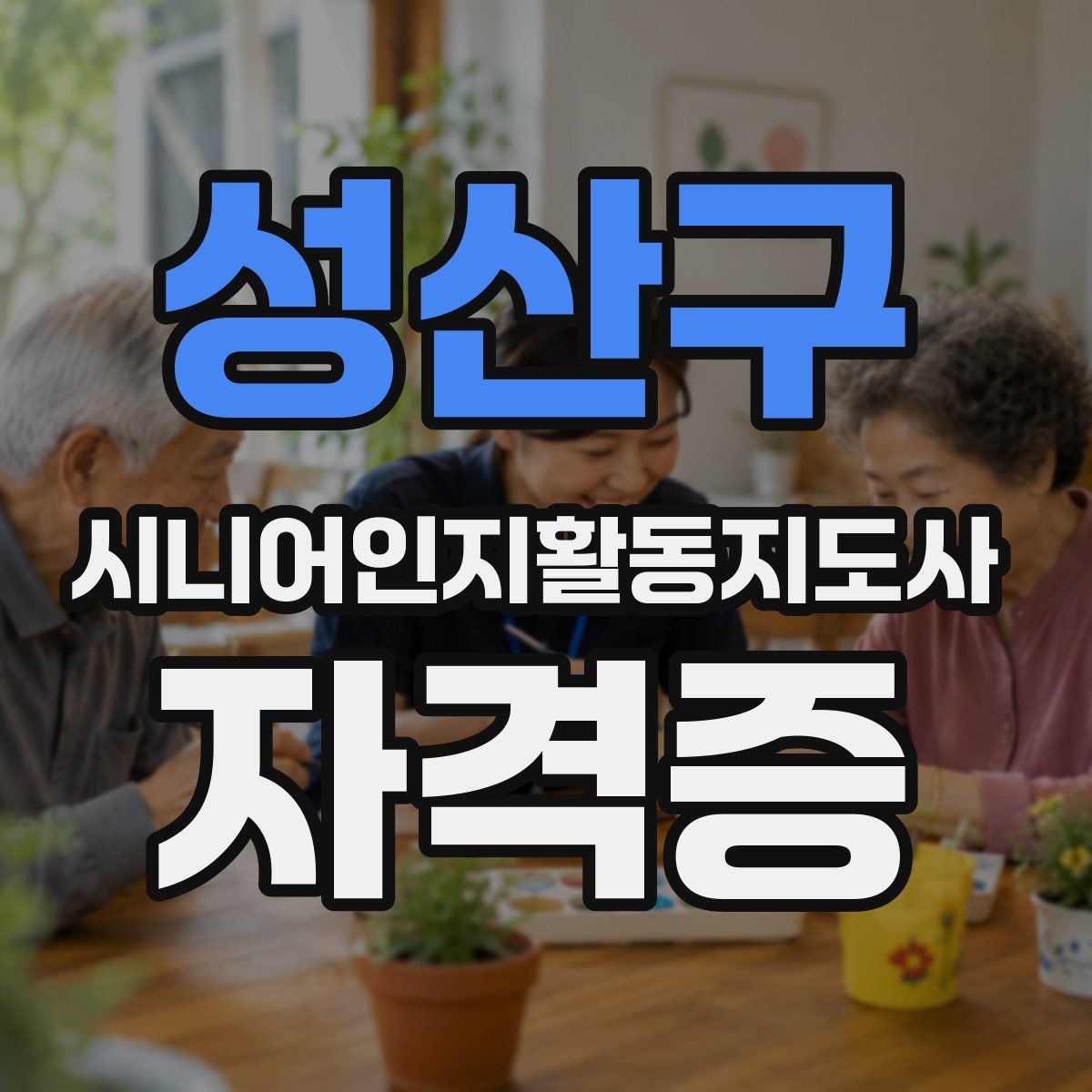 성산구 시니어인지활동지도사 자격증