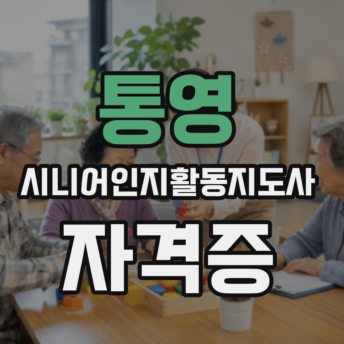 통영 시니어인지활동지도사 자격증