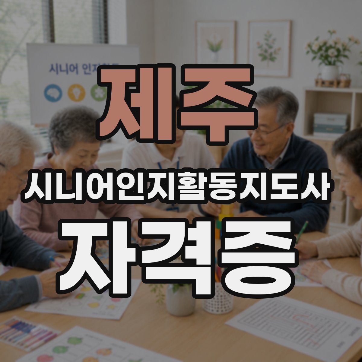제주 시니어인지활동지도사 자격증