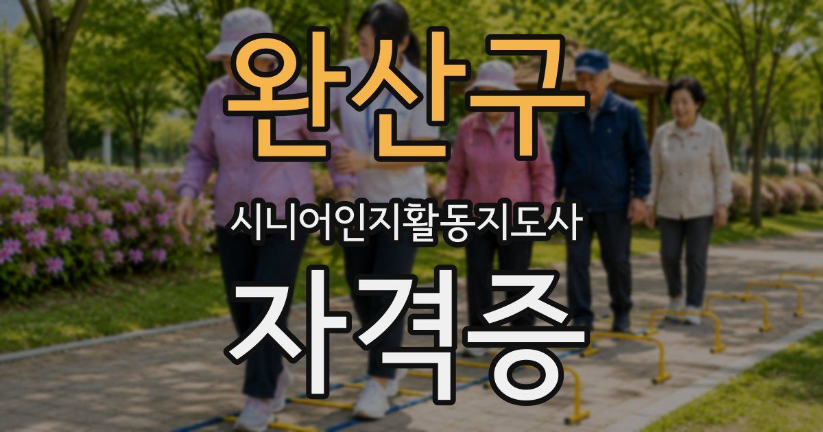 완산구 시니어인지활동지도사 자격증