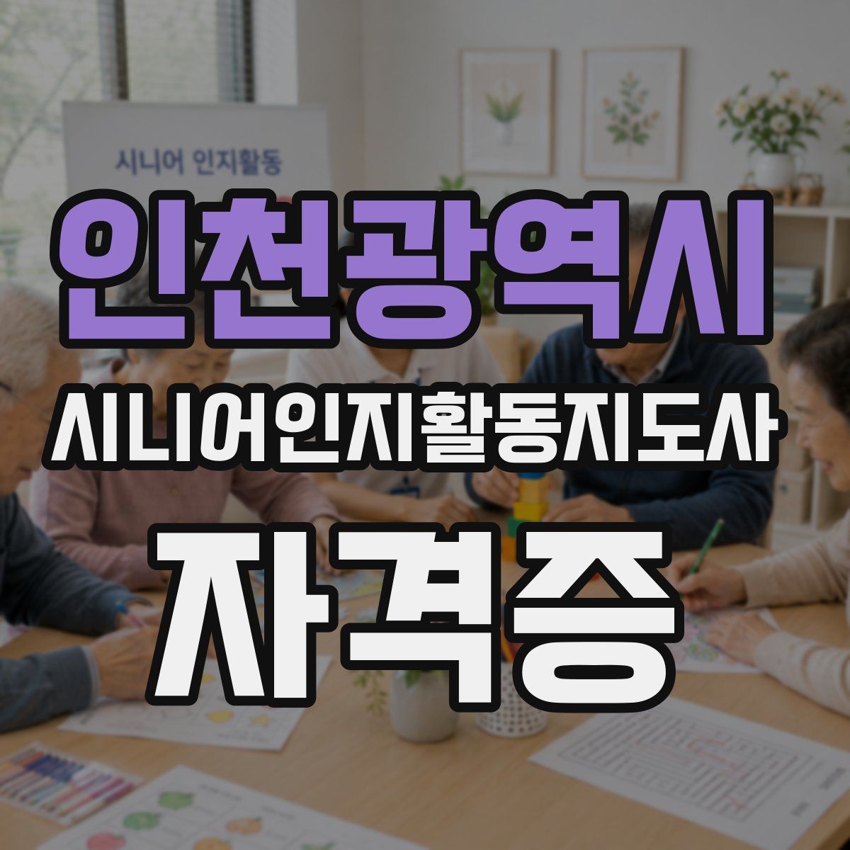 인천광역시 시니어인지활동지도사 자격증