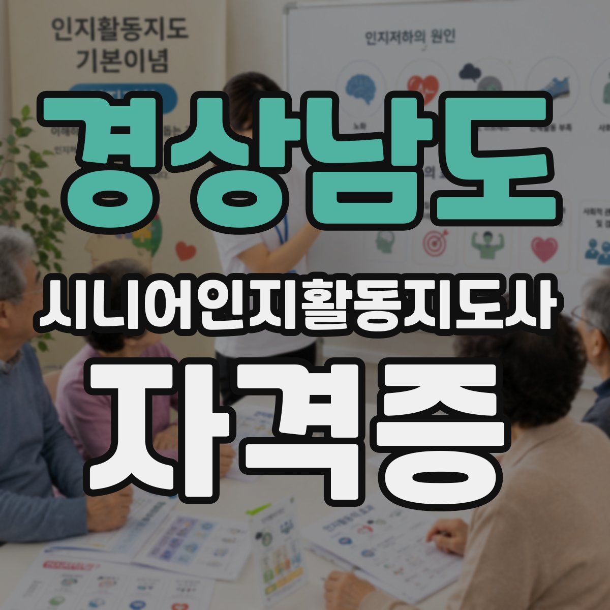 경상남도 시니어인지활동지도사 자격증