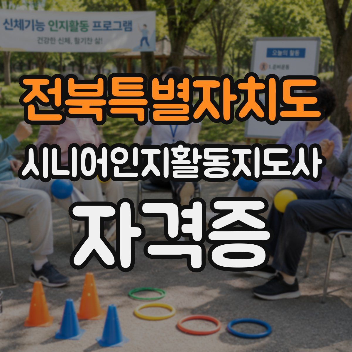 전북특별자치도 시니어인지활동지도사 자격증