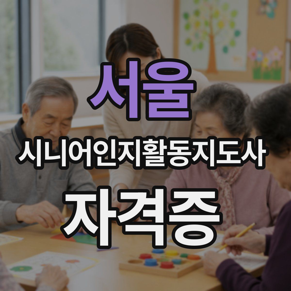 서울 시니어인지활동지도사 자격증