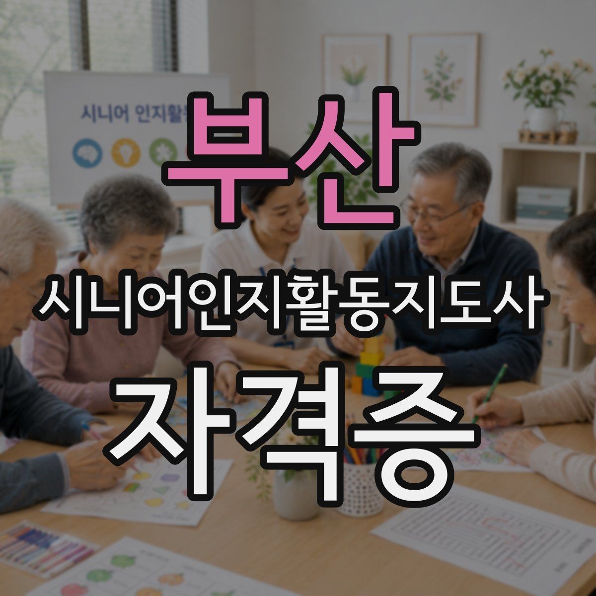 부산 시니어인지활동지도사 자격증 활동 분야별 준비 포인트