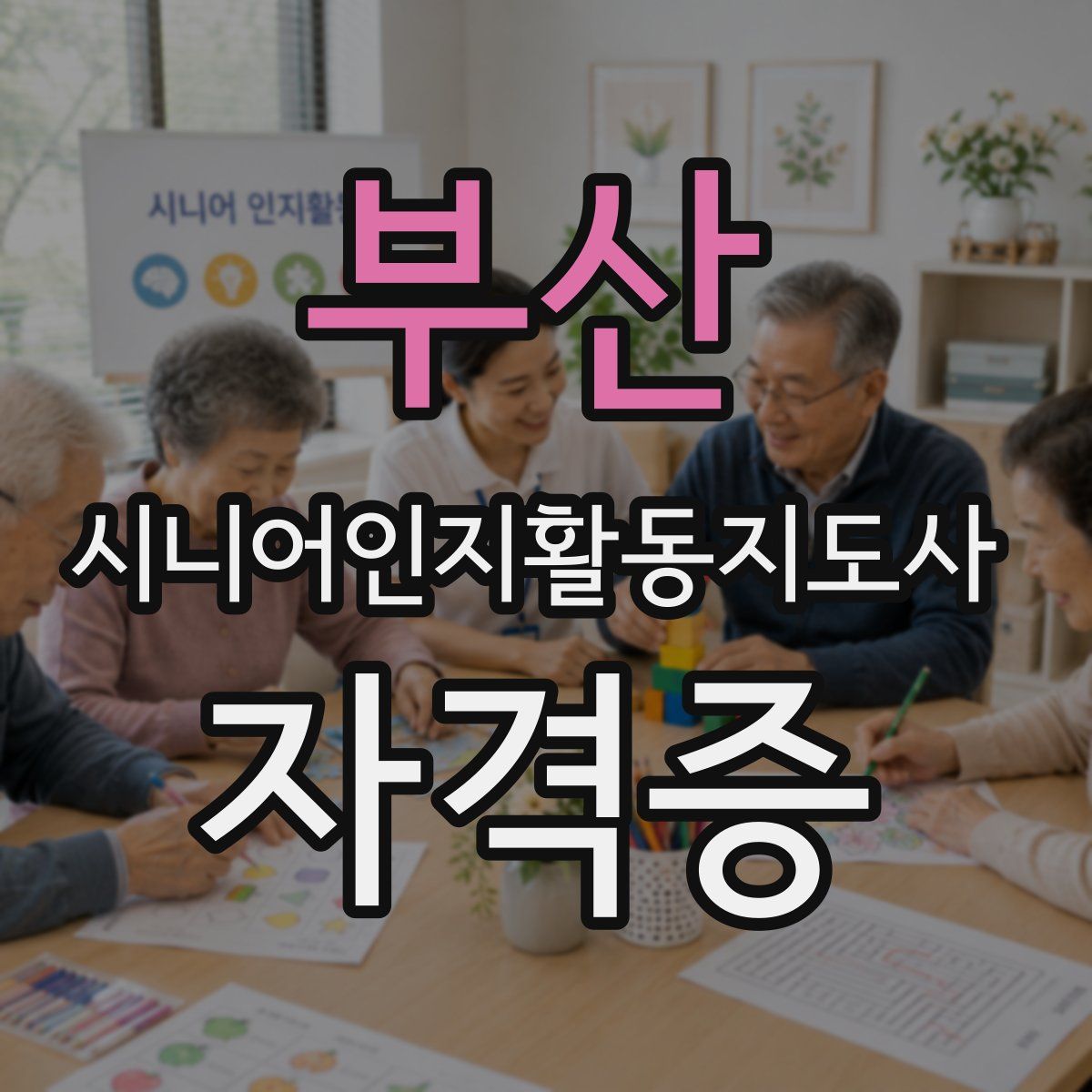 부산 시니어인지활동지도사 자격증