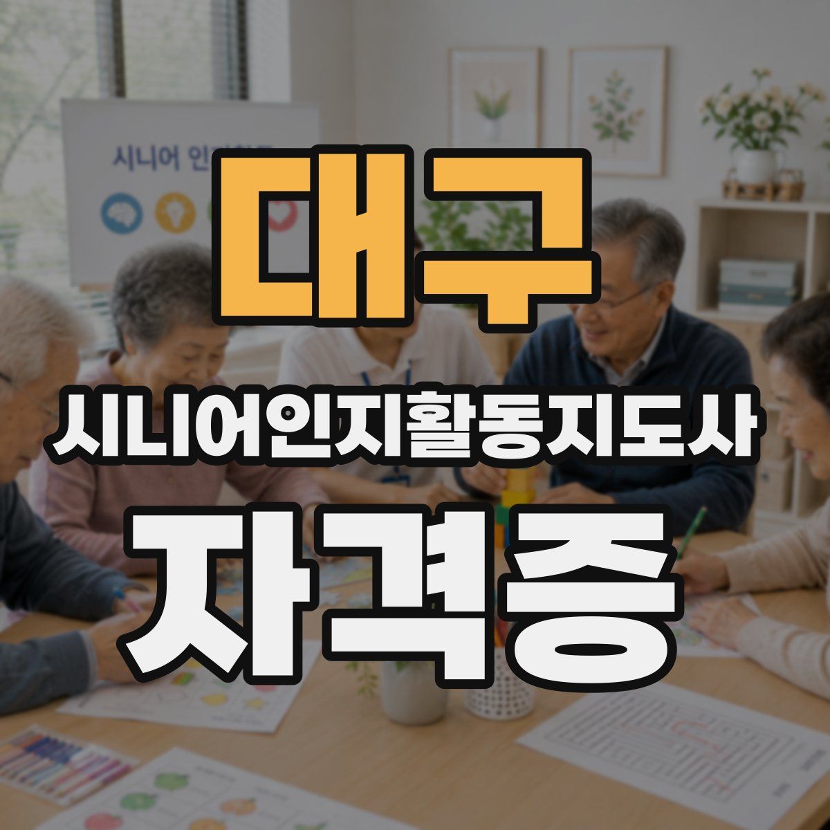 대구 시니어인지활동지도사 자격증