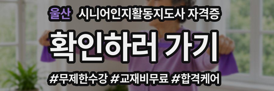 울산 시니어인지활동지도사 자격증
