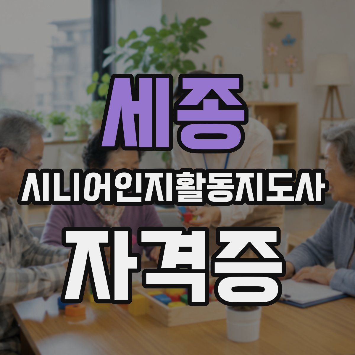 세종 시니어인지활동지도사 자격증
