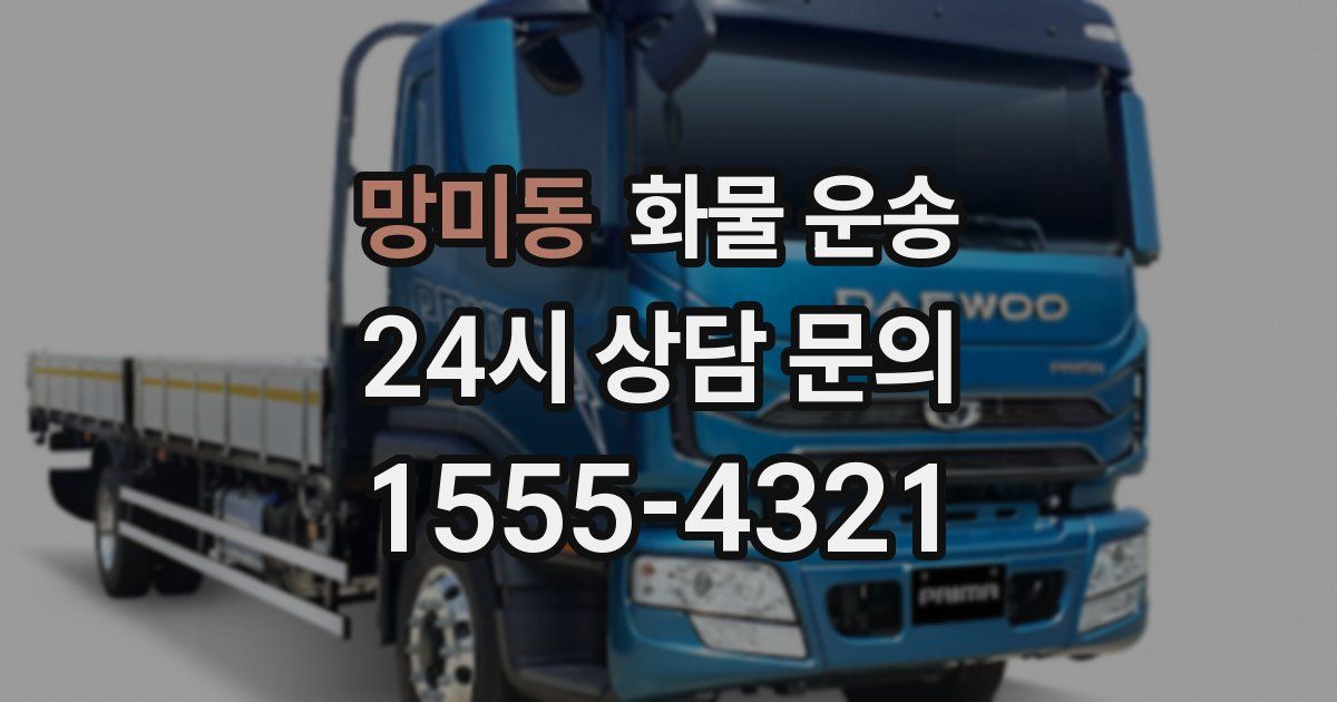 망미동 화물 운송