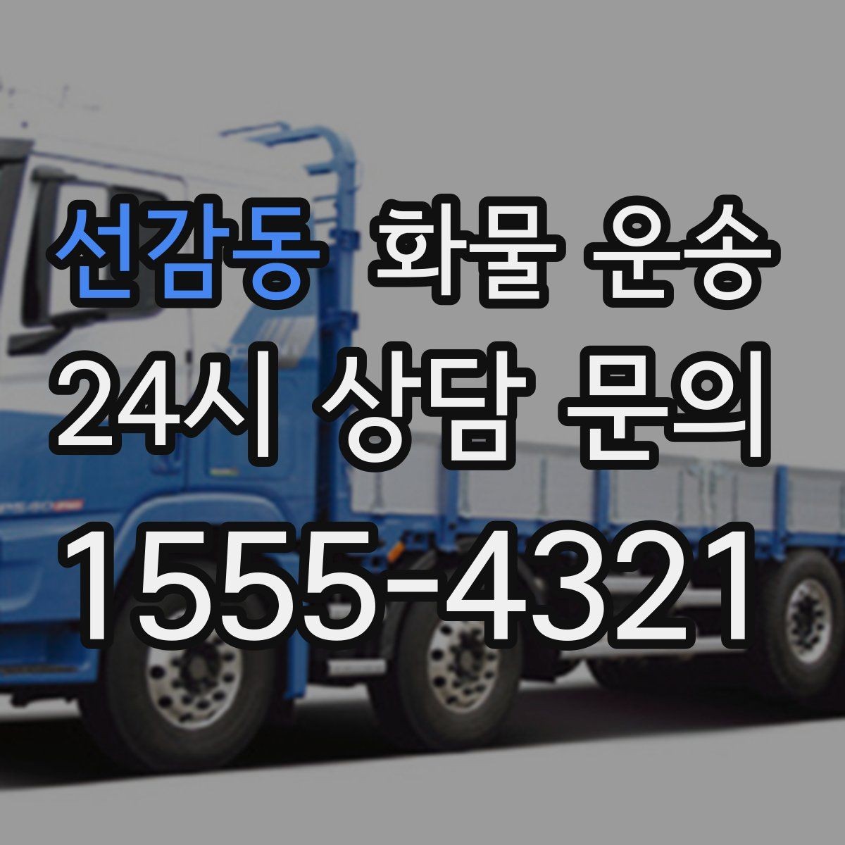 선감동 화물 운송 이사짐 일부만 보내는 소량 운송 가이드