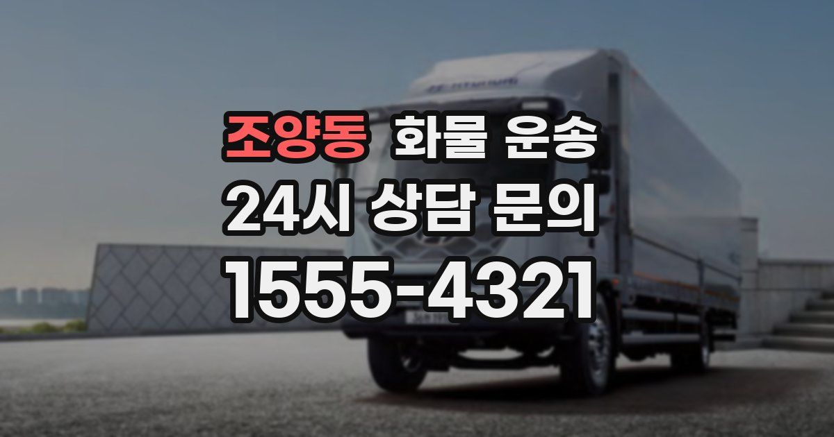 조양동 화물 운송