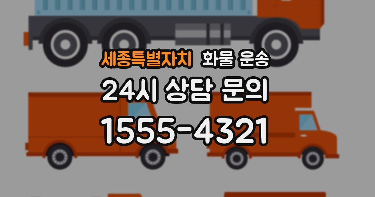 세종특별자치 화물 운송