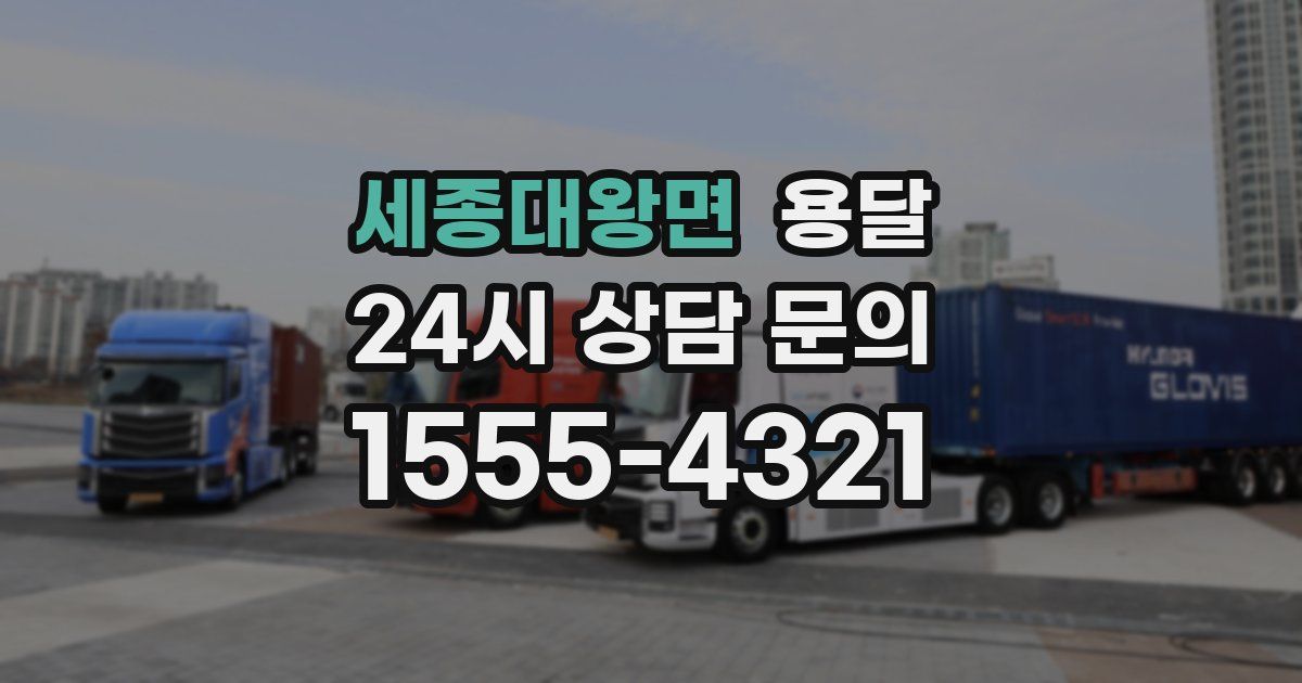 세종대왕면 용달