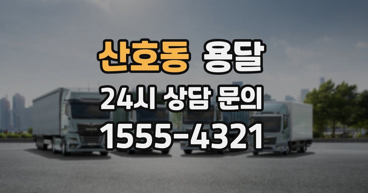 산호동 용달