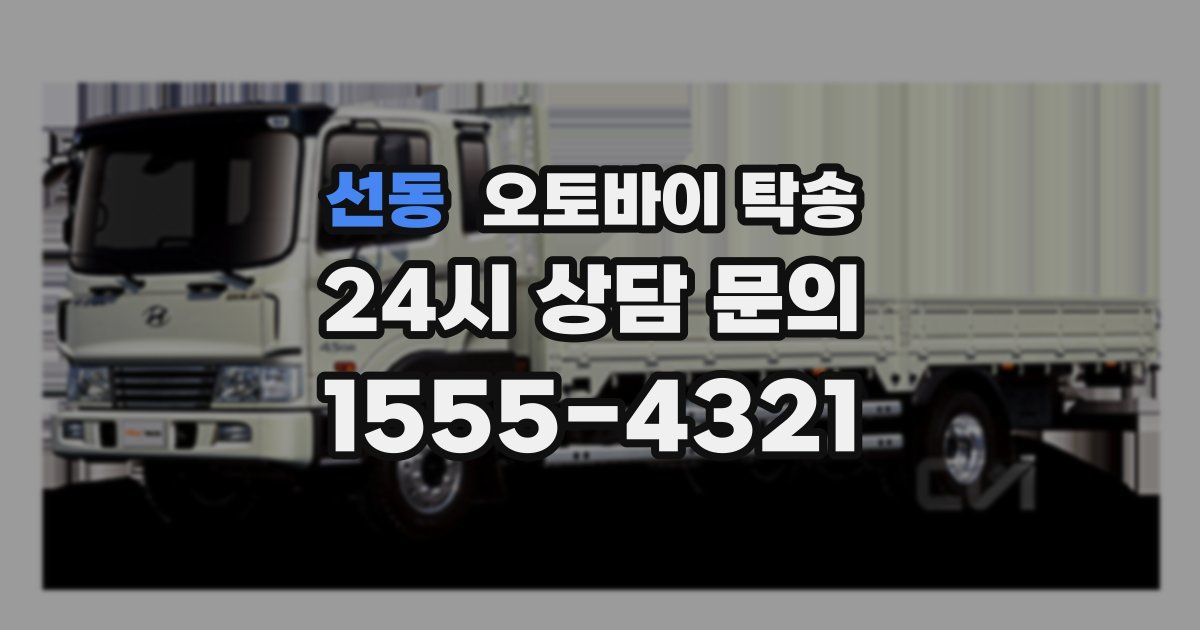 선동 오토바이 탁송