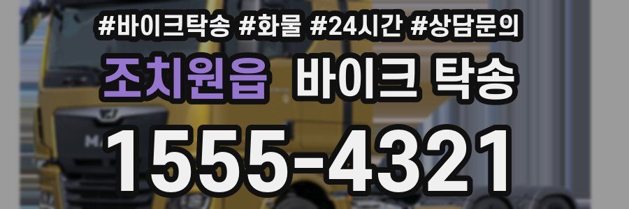 조치원읍 바이크 탁송