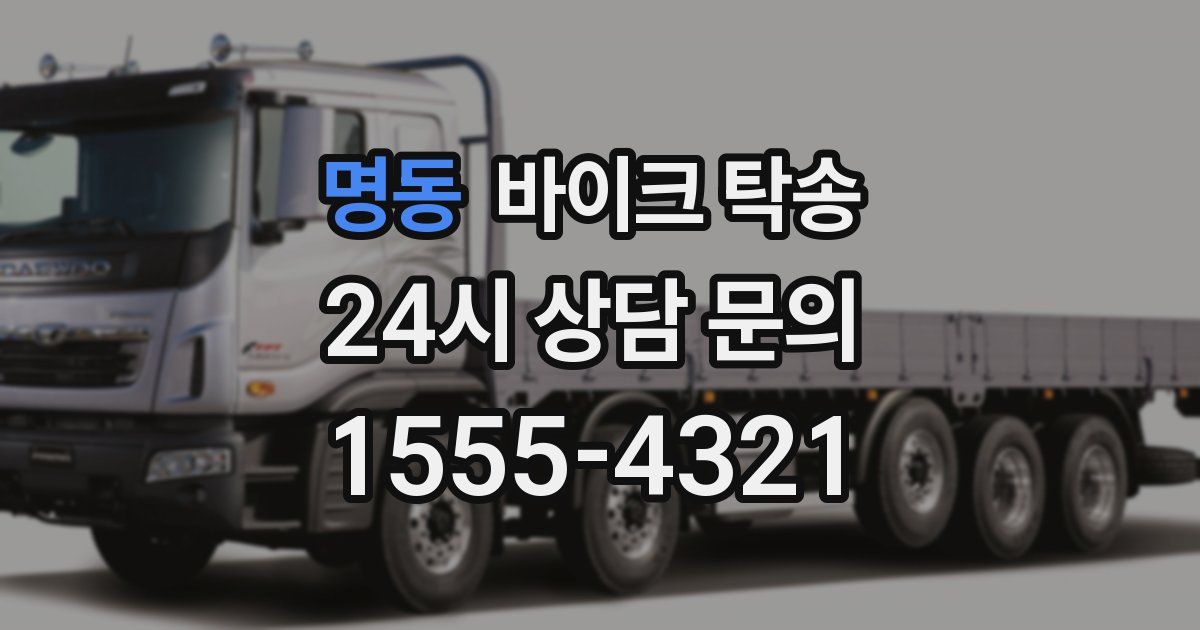 명동 바이크 탁송