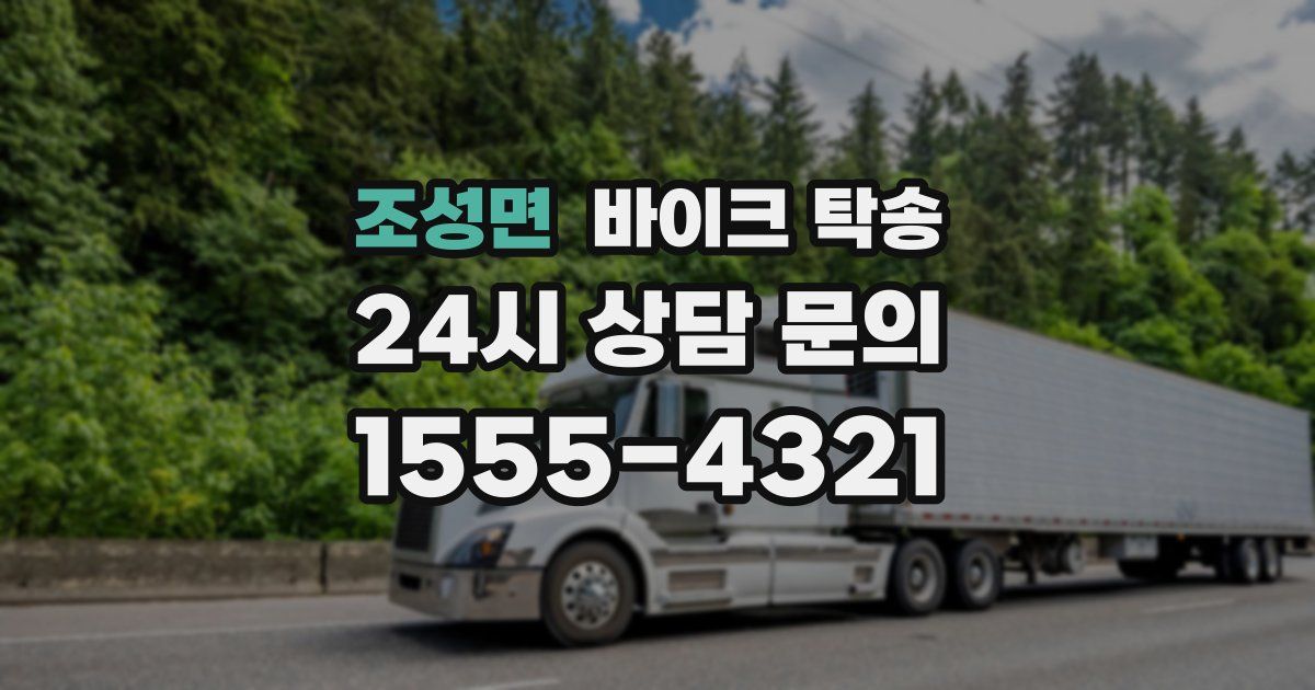 조성면 바이크 탁송