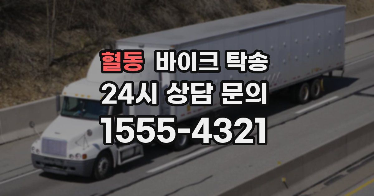 혈동 바이크 탁송