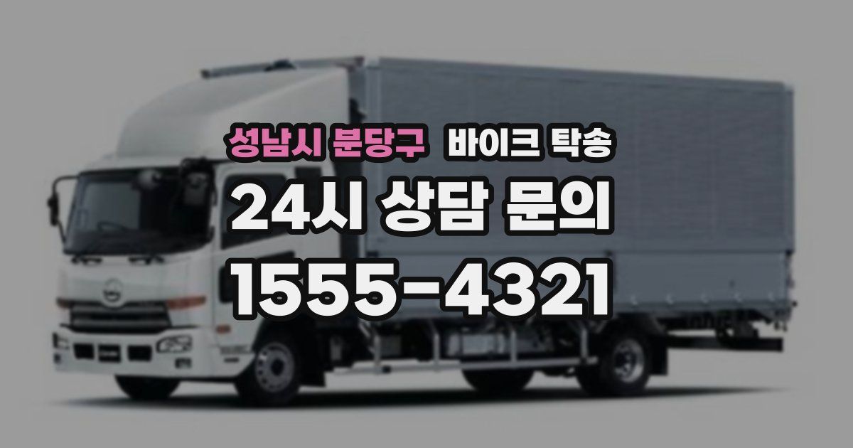 성남시 분당구 바이크 탁송