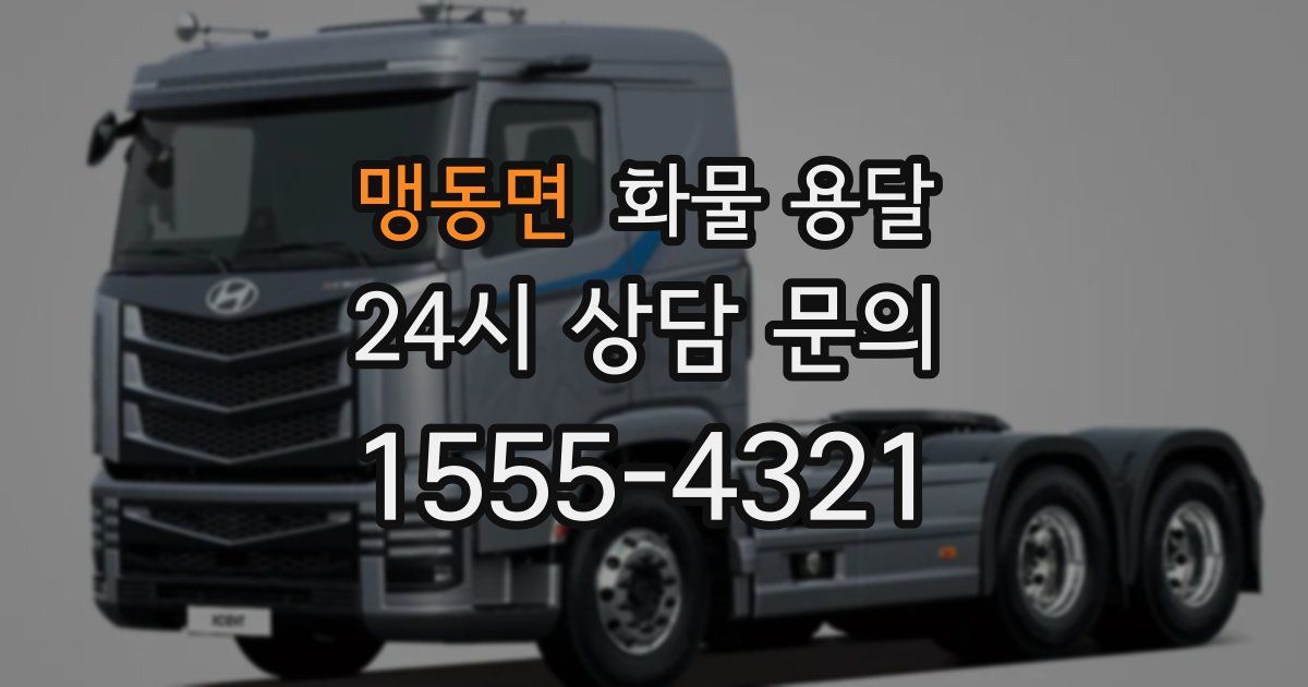 맹동면 화물 용달