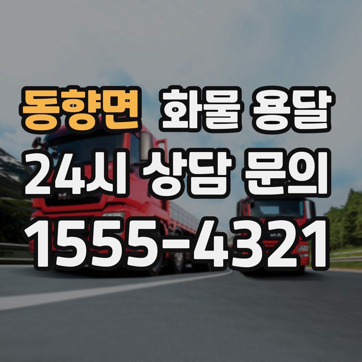 동향면 화물 용달 상차 장소가 협소할 때 차량 선택 팁