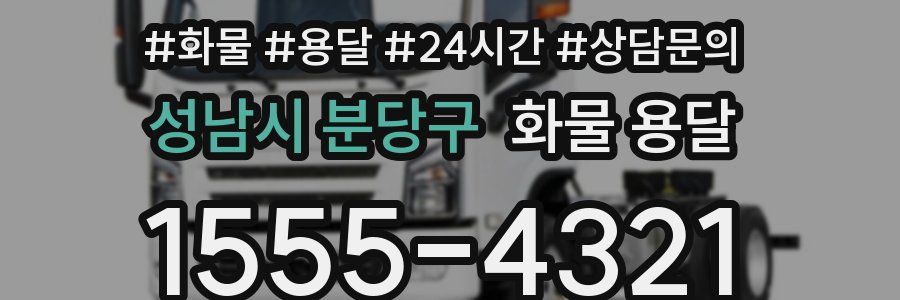 성남시 분당구 화물 용달