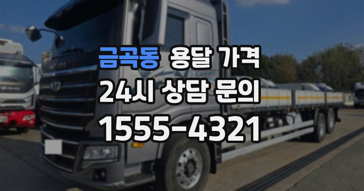 금곡동 용달 가격