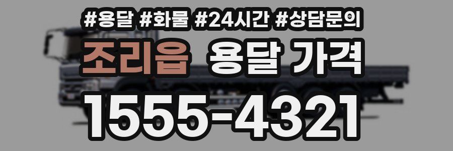 조리읍 용달 가격