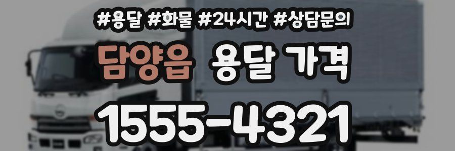 담양읍 용달 가격