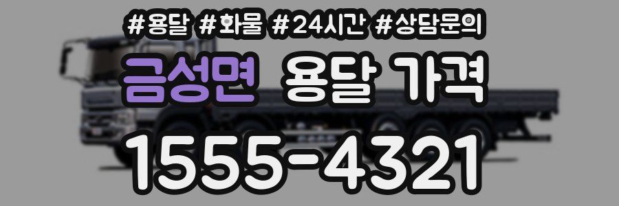 금성면 용달 가격