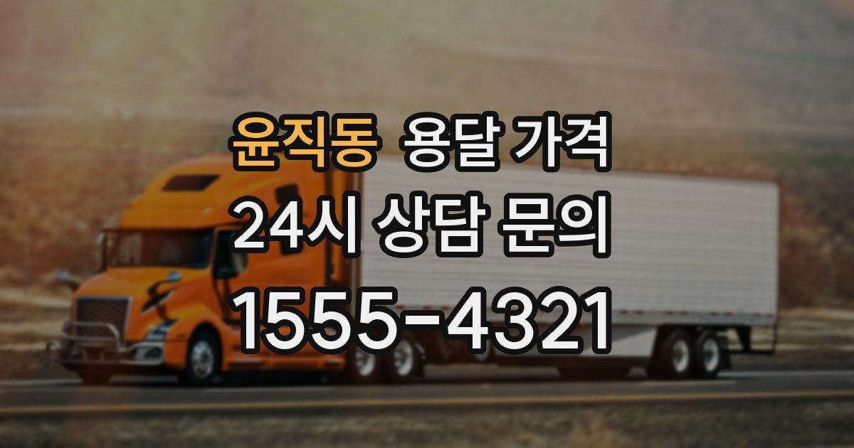 윤직동 용달 가격