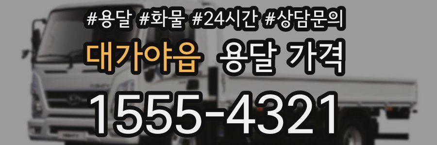 대가야읍 용달 가격